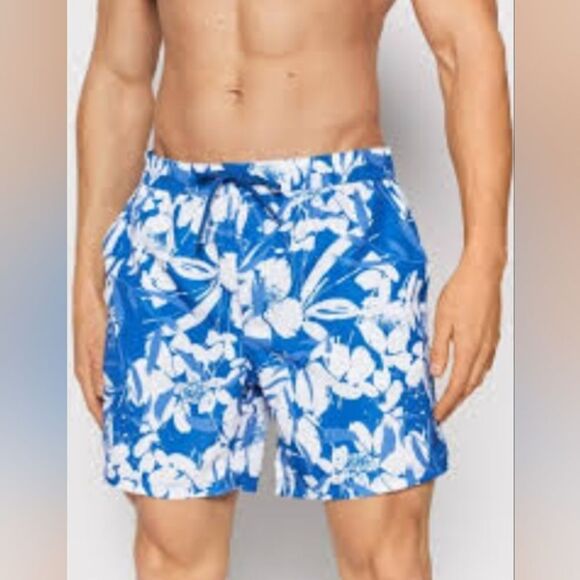 Quicksilver Lined Swim Trunks Side pockets Size S #0239 - Picture 2 of 8